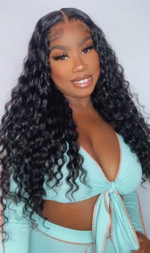 Image of 7”x5” Water Wave Closure Wig in 24”