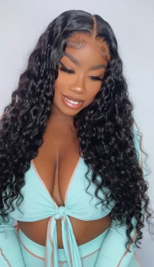 Image of 7”x5” Water Wave Closure Wig in 24”
