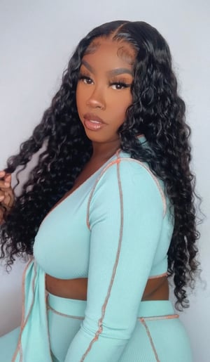 Image of 7”x5” Water Wave Closure Wig in 24”
