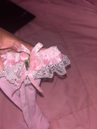 Image 3 of Polka-Rose Lacey Thigh Highs💗