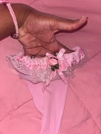 Image 1 of Polka-Rose Lacey Thigh Highs💗