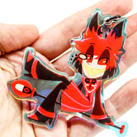 Image 2 of Alastor Rainbow Acrylic Charm