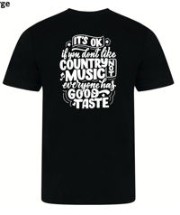 Image 2 of Abbie Mac / Country Slogan T-Shirt (BACK TO BLACK)