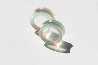 Image 2 of 25MM 1" Plugs - Epoxy Resin Plugs - PAIR - Clear Ring Design Mk2 - Unique - One of a kind
