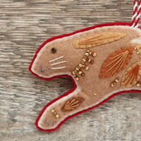 Image 2 of Brown Leaping Hare Decoration