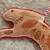 Image 3 of Brown Leaping Hare Decoration