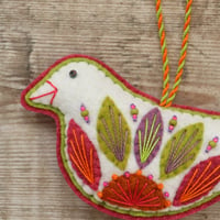 Image 2 of Festival Bird Felt Decoration