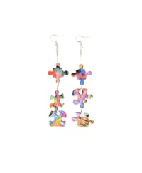 Image 1 of Peace Me Together Puzzle Earrings 