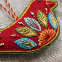 Image 3 of Folk Art Bird Decoration