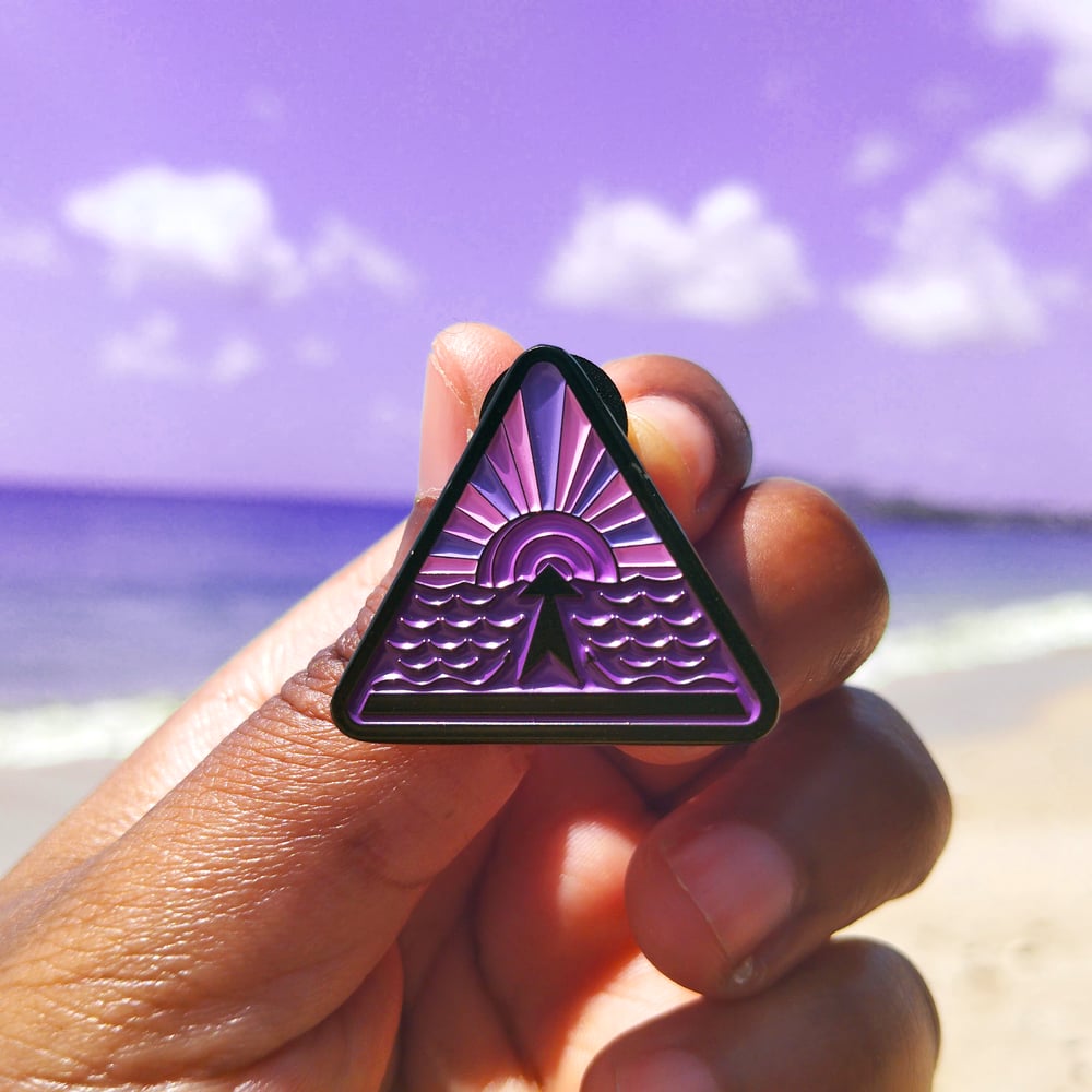 Image of sunshine riptide enamel pin