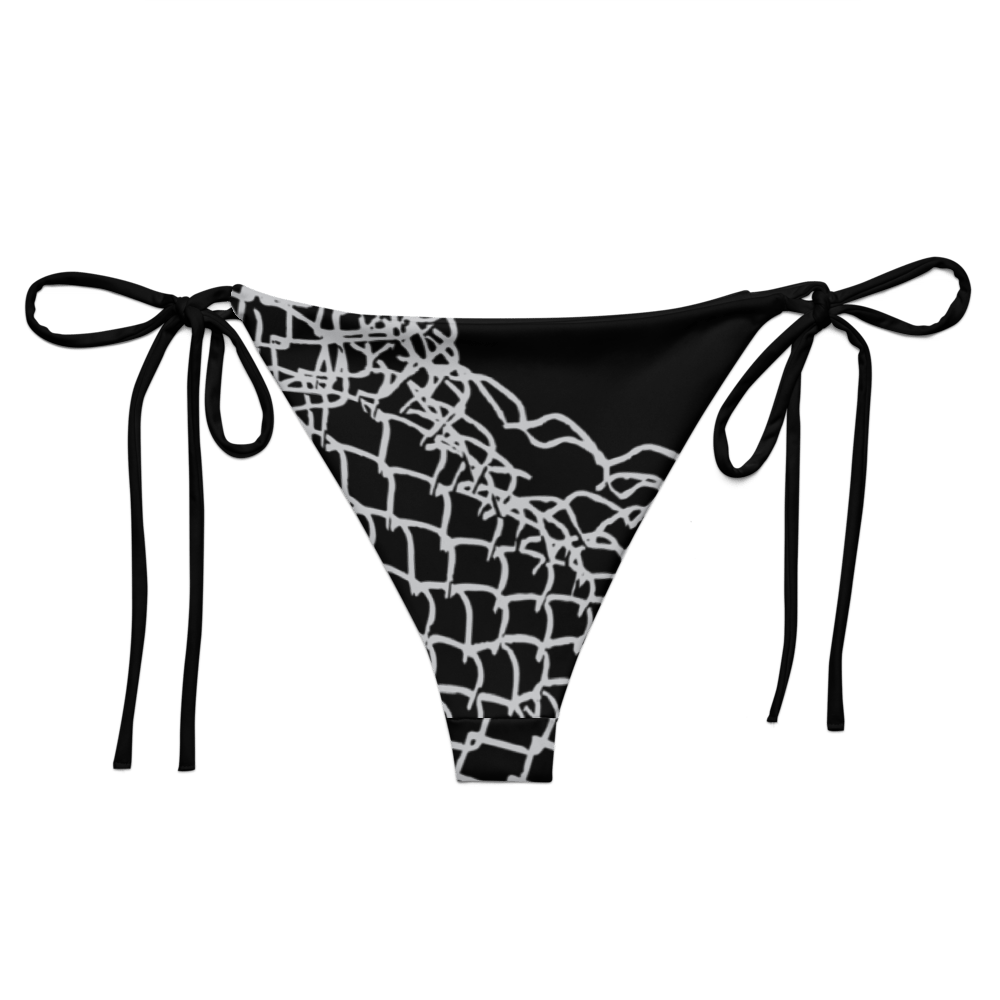 Hole in fence recycled string bikini bottom