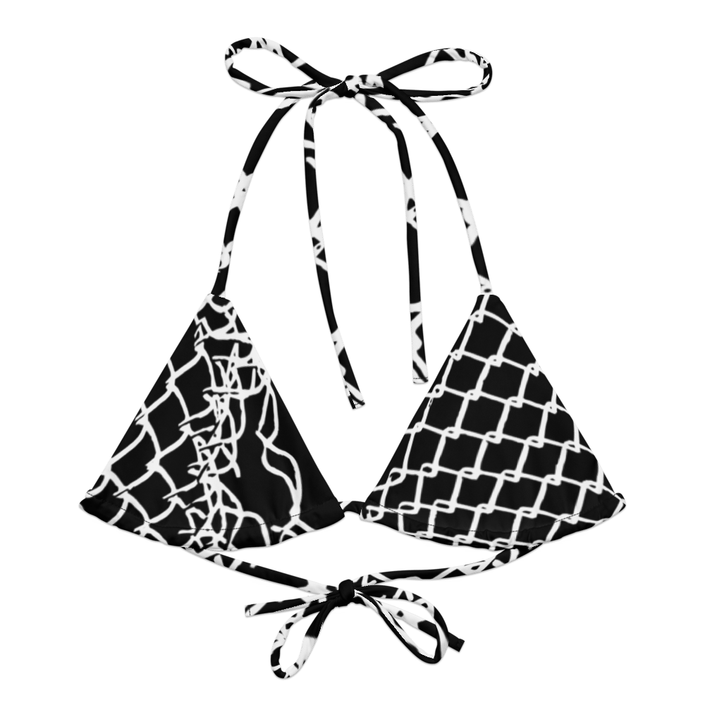 Hole in fence string bikini top