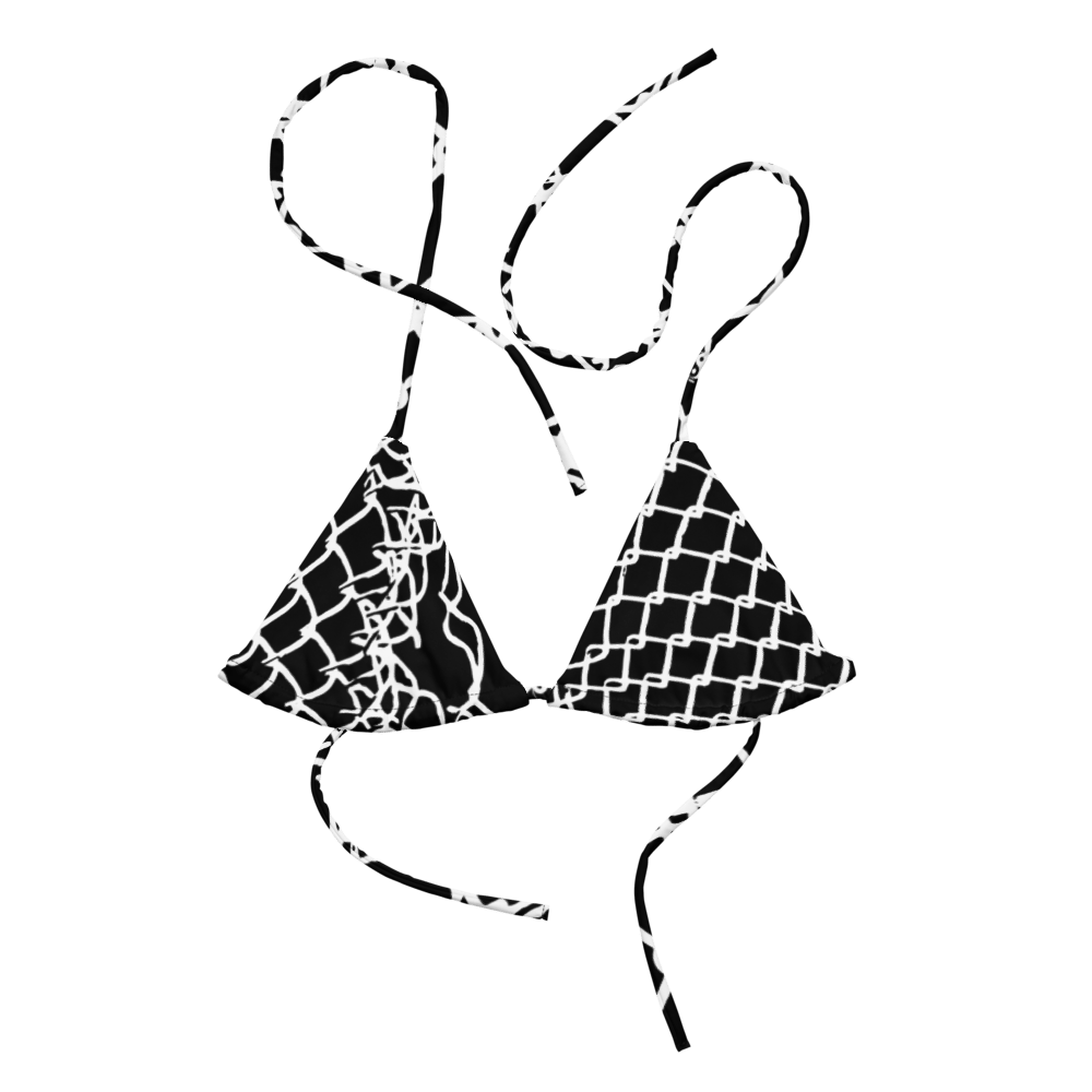 Hole in fence string bikini top