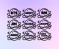 Image 2 of BTS Lightstick Decals - 3 Variations