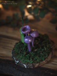 Image 5 of Purple Mushroom Leafling Sculpture