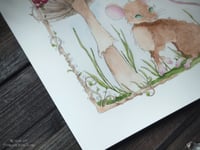 Image 4 of Mushroom Mouse Watercolor Print