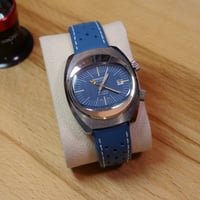 Image 1 of Sicura Memostar Mechanical Alarm  17 Jewels Blue Band