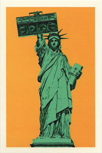 Image 1 of Statue of Liberty Boombox Postcard