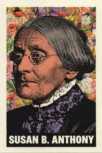 Image 1 of Susan B. Anthony Flowers Postcard