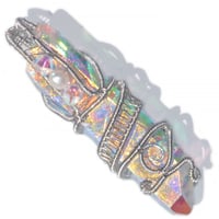Image 1 of Angel Aura Quartz Crystal Woven Wire Wrap Sterling Silver Pendant