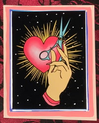 Image 3 of Scissor/Heart greeting card