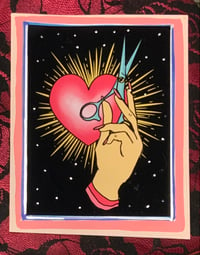 Image 2 of Scissor/Heart greeting card