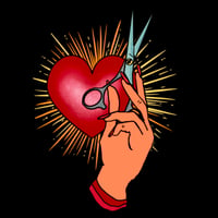 Image 1 of Scissor/Heart greeting card