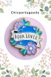 Book lover pin