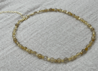 Image 2 of Gold Rutile Quartz - Yellow Opal Crystal Gemstone Necklace