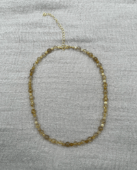 Image 3 of Gold Rutile Quartz - Yellow Opal Crystal Gemstone Necklace
