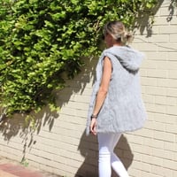 Image 1 of Long Hooded Vest
