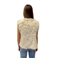 Image 2 of Fur Round Neck Vest - Oatmeal