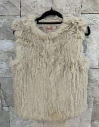 Image 3 of Fur Round Neck Vest - Oatmeal