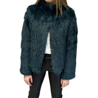 Straight Fur Jacket TEAL