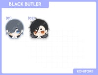 Image 1 of Black Butler Acrylic Keychain