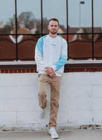 Image 5 of Blue Dip Dye Raglan Crewneck