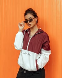 Image 5 of 2-Tone Windbreaker (Maroon)