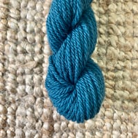 Image 3 of Organically Dyed British Wool. Teal Blue