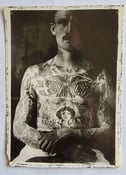 Image of original antique vintage george larson pike kobel tattoo tattooed man photo 5x7