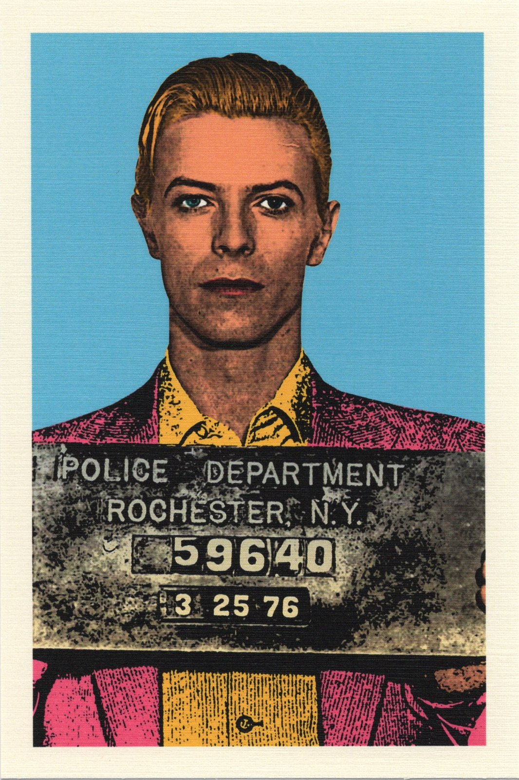 david bowie ポストカード Bowie Mugshot Postcard | Dellarious