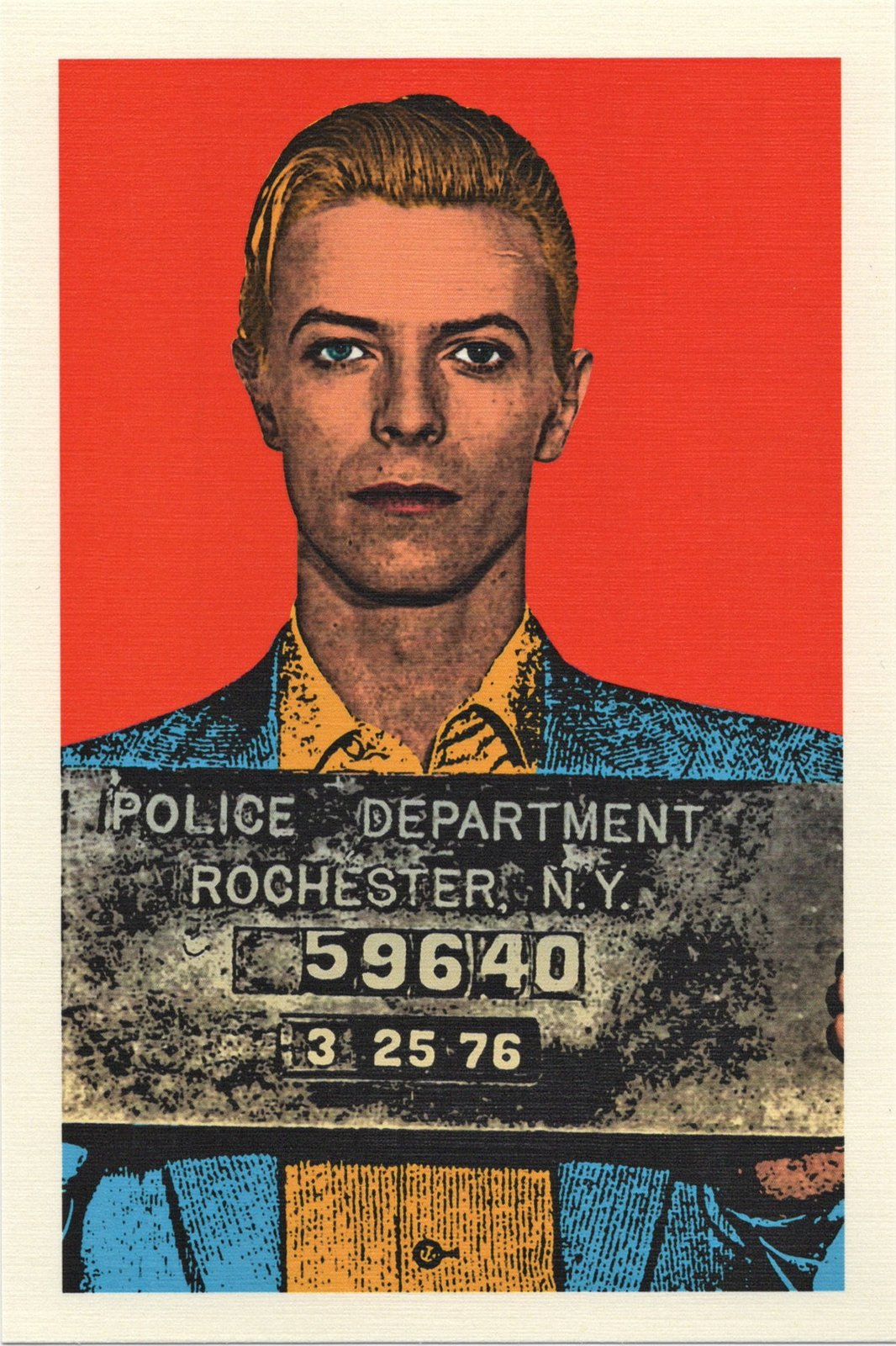 david bowie ポストカード Bowie Mugshot Postcard | Dellarious