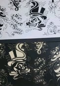 Image of original 1980s atx tattoo mike rollo malone vintage tattoo flash negative 15x20
