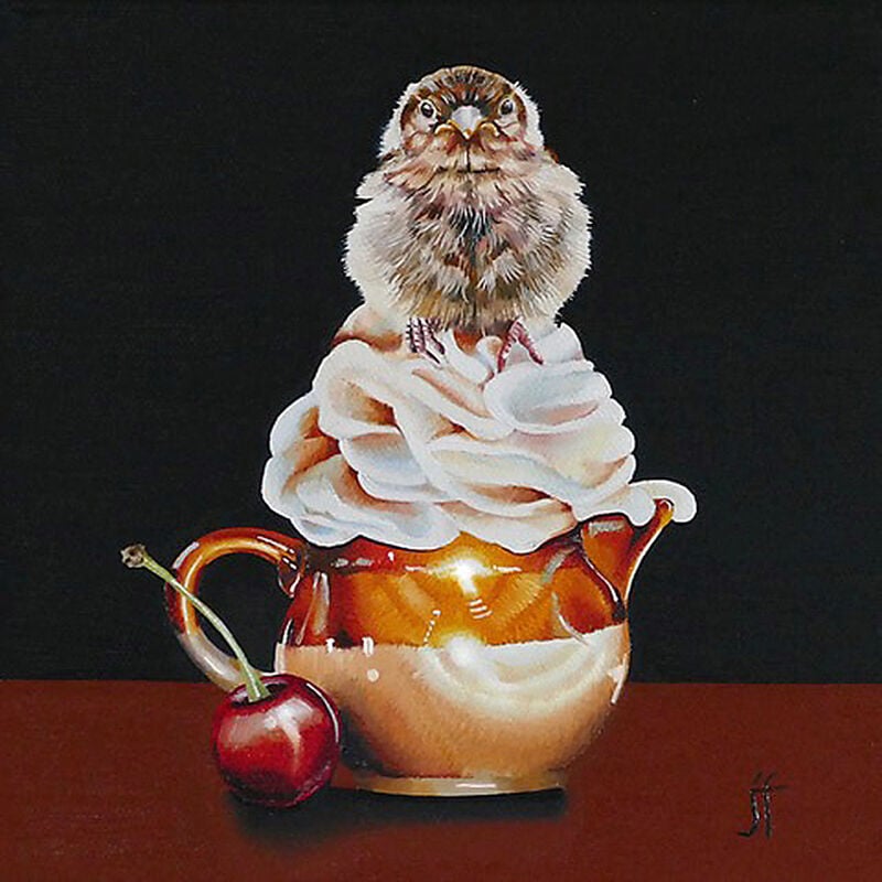 Image of JANE FORD - 'THE CHERRY ON TOP' - ORIGINAL OIL PAINTING