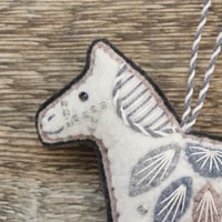 Image 2 of Grey and White Horse Decoration