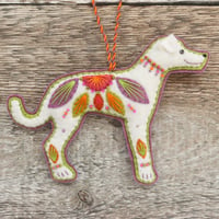 Image 1 of Festival Whippet Decoration