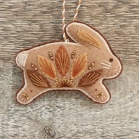 Image 1 of Brown Leaping Bunny Decoration