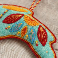 Image 3 of Turquoise Leaping Hare Decoration