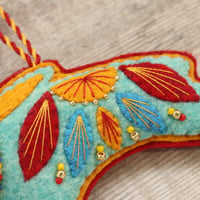 Image 4 of Turquoise Leaping Hare Decoration