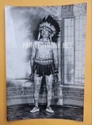 Image of original bert grimm st. louis tattoo indian chief tattooed man antique photo 4x6