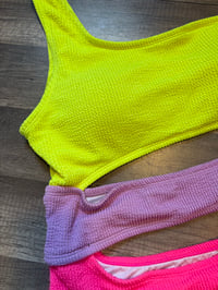 Image 2 of Bright one shoulder swimsuit 